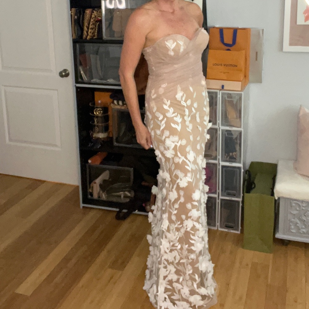 Ivory Embroidered Gown